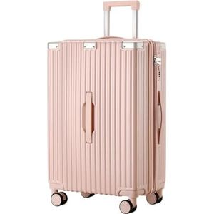 Koffer Koffer met capaciteit en wielen, drukbestendig en anti-valkoffer, afgesloten koffer met ritssluiting, handbagage voor Zakenreizen (Color : D, Size : 24in)