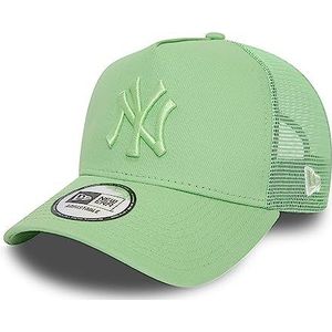 New Era New York Yankees MLB Tonal Mesh Green A-Frame Adjustable Trucker Cap - One-Size