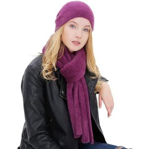 Kapmore Dames Beanie Sjaal en Thermische Handschoenen Set - Warme Winter Leuke Accessoire Combo