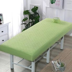 Beauty Bed Cover, Elastische Wasbare Massagebedhoes, Beautybedhoes Met Gezichtsgat, Zachte Wasbare SPA-massagetafel, Gezichtshanddoek, Geschikt For Salons En SPA's(Dark Green,R75x190cm)