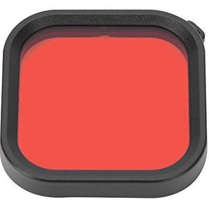 Stofdichte Waterdichte Behuizing Duiklensfilter voor GoPro 8 (Rood)