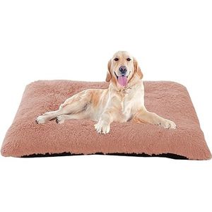 Huisdierenmat Hondenkussen Hondenmand, Hondensofa, Matras voor Huisdieren, Pluche Deken voor Hondenhokken, Hondendeken, Hondenmatras voor Honden, voor Grote Honden (100x70x10cm,Roze)