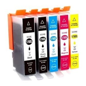 Geschikt for H-*0P178XL inktpatronen for H-*0P Photosmart C6300 C5300 C5380 C6383 D5460 D55511 B209a B210a C309a 3520 C310c printer(178XL Cyan)
