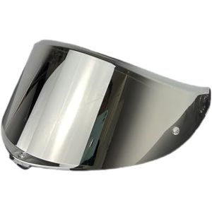 Motorhelm vizier lens, Helmvizier, K6 gezichtsscherm vizierbasis for AGV K6 K6S helmvizier (vizierbasis)(Revo Clear Silver-day and Night)