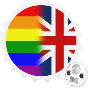 LGBT Pride Britse vlag magnetische flesopener gepersonaliseerde bieropener flesdop koelkastmagneten voor thuis keuken witte stijl
