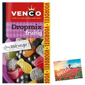 Venco Dropmix Set fruitig drop-mengsel, 475 g, fruitig I zacht, zoet drop I snoep Holland I salmiak en wijngom I Nederland I Mix verschillende soorten drop I Holland-Box by Vriens