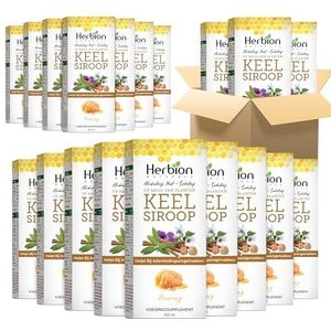 Herbion Naturals Keelstroop met honing - 150 mL - zachte kalmerende formule (24 siropen in een doos)