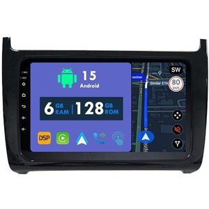 RoverOne Autoradio GPS voor Volkswagen Polo 5 2008-2020 Carplay Android Auto Stereo Hoofdeenheid Bluetooth WiFi Radio Speler Sat Navigatie