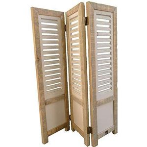 Raamscherm hout 70 cm landelijke shutter als raam scherm