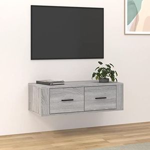 CBLDF Meubelsets-Hangende TV-kast Grijs Sonoma 80x36x25 cm Engineered Wood