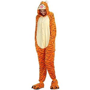 ZKomoL Kigurumi onesie pyjama voor volwassenen, uniseks, voor feestjes en cosplay (Jump Tiger, M)