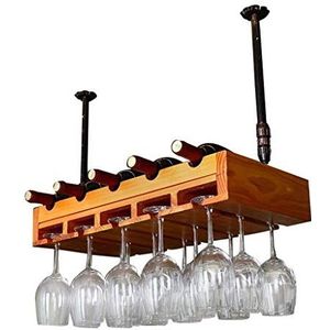 Opbergrek moderne eetkamer plafond wijnrekken wandmontage wijnrek | huis- en keukeninrichting | opbergrek | bar decoratie display plank | multifunctionele planken (kleur: A, maat: