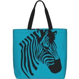 OdDdot Kleurrijke Patroon Print Tote Bag Voor Vrouwen Opvouwbare Gym Tote Bag Grote Tote Bags Vrouwen Handtas Voor Reizen Sport, Zebra, Eén maat