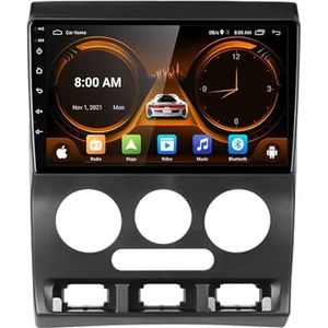 Dubbele DIN Android 14 autoradio voor Kia Rio 1 2002-2005 9 Duim QLED Touch screen-met Draadloze Carplay Android Auto GPS navigatie 4G WiFi Stuurwielbediening achteruitrijcamera(P5 4G+WIFI 8Core 6G+12