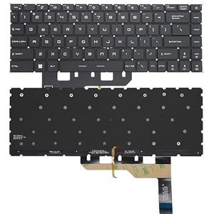 RU/US/SP/GR-toetsenbord voor MSI GE66 GP66 voor Raider 10SF 10SFS 10SGS MS-1541 GS66 voor Stealth 10SD 10SE MS-16V1 met RGB-achtergrondverlichting per toets(US Black Backlit)