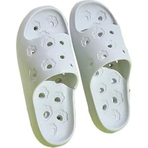 UBOHUZ Badkamer Slippers Vrouwen Gat Sneldrogende Antislip Douche Slides Vrouw Zomer Licht Zachte EVA Thuis Slippers Voor Badkamer, Zwembad, Grijs, 42-43
