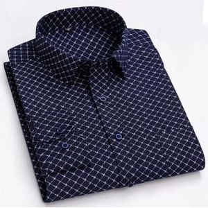 Rfmfkkg Heren bedrukte shirts met lange mouwen zachte zakelijke kantooroverhemden turn-down kraag blouse Sku-65-11 39 maat 165 cm 65 kg