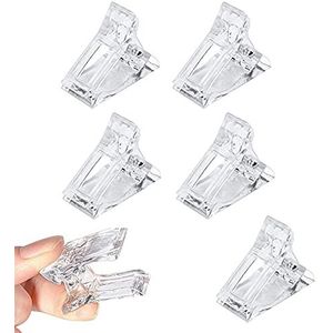 PKOUVOO Nagelklemmen, transparant, 5 stuks