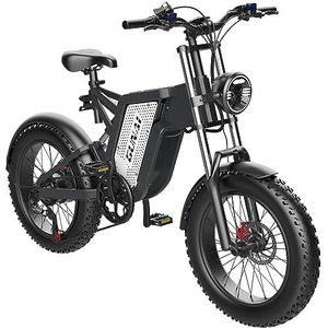 GUNAI MX25 Elektrische voor Volwassen 20 inch All Terrain Dikke band Ebike Full Suspension Mountainbike met 48V25AH Batterij