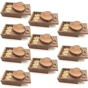A Plus + 10 USB-sticks 16 GB hart van hout + 10 houten kisten huwelijkscadeau