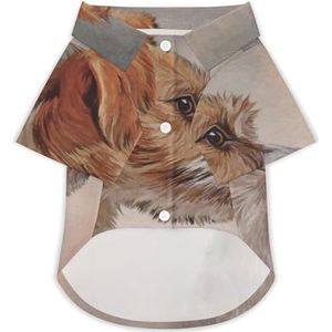 Jack Russell Terrier Hond Hond Hawaiiaanse Shirts Gedrukt T-Shirt Strand Shirt Huisdier Kleding Outfit Tops S