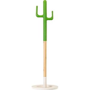 Vigar - Toiletrolhouder - Ecologisch Bioplastic - ‎63 x 13,5 x 2,5 cm - Cactus Collectie - Verticaal Ontwerp - Bamboe Houder - Wit