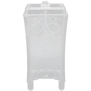 Katoenen Houder, Hardvrije Make-up Katoenen Doos voor de Badkamer (Transparant)