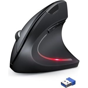 Draadloze Muis - Ergonomisch Design - Zwart - Optische Tracking