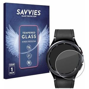 Savvies Tempered Glass Screen Protector voor Samsung Galaxy Watch 6 Classic (43 mm) - 9H Gehard Glas Scherm Beschermer