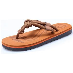 Dia's, Strandslippers for dames, zomerse sandalen met clip, casual slippers,voor dames en heren(Khakis,45 EU)