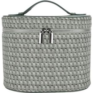 Generic Draagbare Cosmetische Tas Grote Capaciteit Rits Opbergtas Multifunctionele Draagbare Huidverzorging Pouch voor Foundation Lipstick Oogschaduw, Groen, 210.00x140.00x160.00mm/8.27x5.51x6.3inch