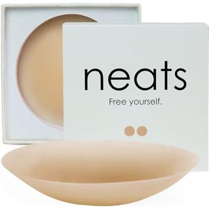 NEATS Nipple Covers Tepelcovers Voor Vrouwen Herbruikbare Hypoallergene Zelfklevende Silicone Pasties (Caramel, 8cm)