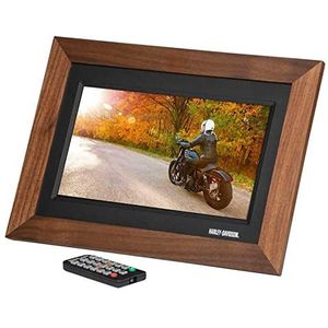 Harley-Davidson Digitale fotolijst, houten frame met LCD-scherm