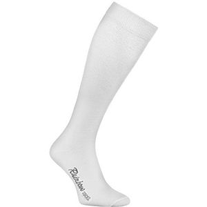 Rainbow Socks - Vrouwen Mannen Kleurrijke Katoen Knie Hoge Sokken, 1x Wit, 39-42 EU
