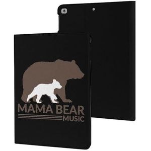 Mama Bear Muziek Hoesje Compatibel Voor ipad 2017/2018/Air1/Air2 (9.7"") Slanke Case Cover Beschermende Tablet Cases Stand Cover