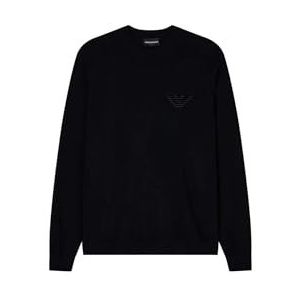 Emporio Armani - Sweatshirt - Zwart - Katoenmix - Iconische Adelaar Logo