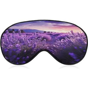 Oogmasker, paars lavendel gedrukt slapen oogmasker, nacht oogmasker, verduisterende slapende oogmasker, reizen oogmasker