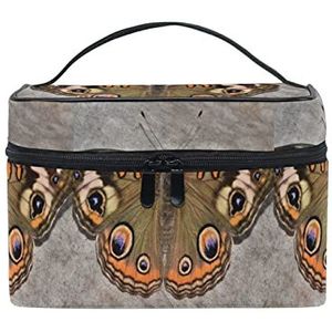 Kunst Europese vlinder insect make-up tas voor vrouwen cosmetische tassen toilettas trein koffer