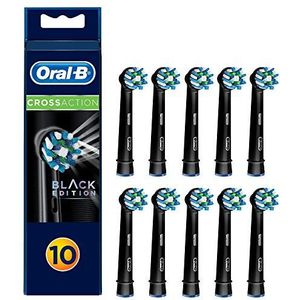 Oral-B Crossaction Zwart Opzetborstels - 10 stuks - Brievenbusverpakking