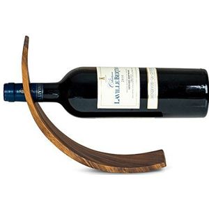 Wijnflessenhouder hout acacia B x D: 28 x 7,5 cm flessenhouder wijnhouder geschenkidee natuur tafeldecoratie wijnstandaard