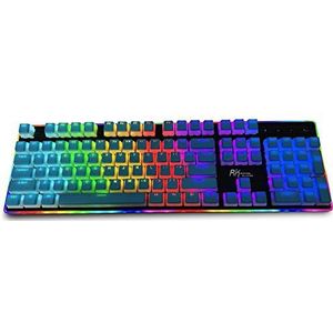 Topwang Pudding keycap 108 double shot PBT pudding keycap ANSI/ISO translucent OEM contour keycap backlight 60% / 87 TKL / 104/108 cherry MX switch mechanical keyboard