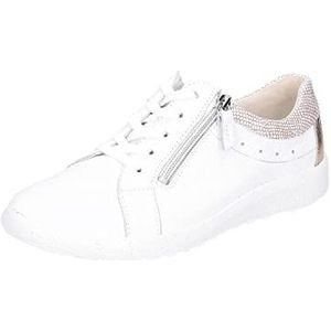 Waldläufer - Sportschoenen - Wit - Leren - Dames - Uitneembaar Voetbed