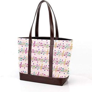 Laptop Tote tas met Retro Blauw Gestreepte Print, Draagtassen Casual Canvas Business Werk Tote Tas Aktetas voor Computer School Office