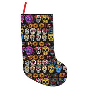 Rose Skull Print Kerst Kousen,Vakantie Party Decoraties