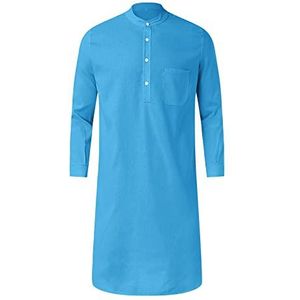 Muslim Clothes for Men Cotton Linen Long Sleeve Gown Thobe Jubba Black Thobe Extra Long Dressing Gown Mens African Shirts for Men Mens Fleece Pjs Sets UK Sales Clearance