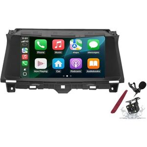 Android 14 Autoradio Sat Navi voor H-onda Accord (2008-2013) 9 Inch Touchscreen Multimedia Speler met Draadloze Carplay GPS Navigatie FM RDS Bluetooth 5G-WiFi SWC DSP,M100s
