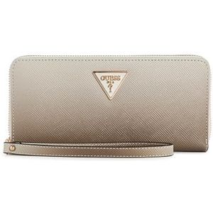 GUESS Laurel grote portemonnee met ritssluiting, clutch, grijs, eenheidsmaat, Grijs, Eén maat