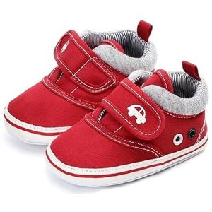 Pasgeboren Baby Jongens Schoenen Pre-Walker Zachte Zool Kinderwagen Schoenen Baby Schoenen Lente/Herfst Canvas Sneakers Bebes Trainers casual Schoenen (Color : Red624, Size : 12cm)