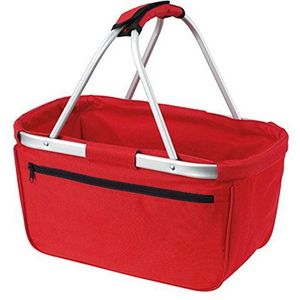 HALFAR Boodschappenmand tas shopper mand 6 kleuren, rood, 45 x 25 x 25 cm, modern