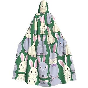 SSIMOO Veel konijntjes schattige unisex mantel-boeiende vampiercape voor Halloween - een must-have feestkleding voor mannen en vrouwen